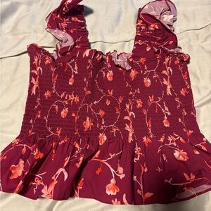 Hill House Burgundy Paz Crop Top
